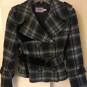 Vintage Juicy tweed black and white short jacket